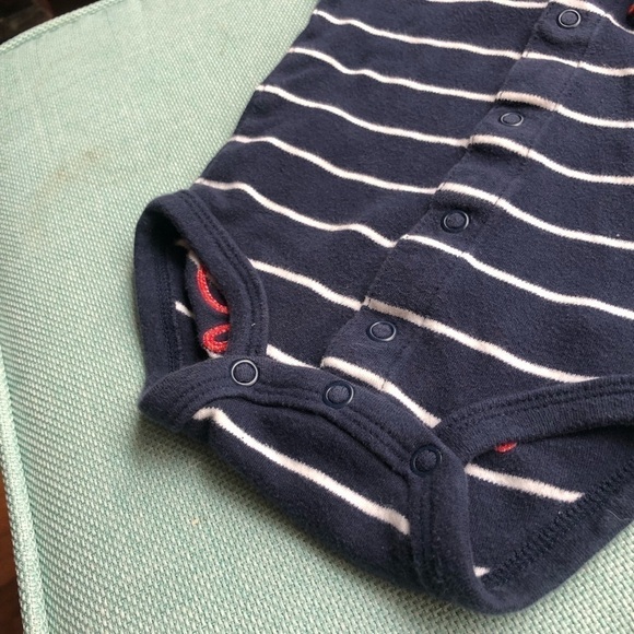 Carter’s Nautical Striped Crab One-Piece Size 3M - Picture 3 of 4